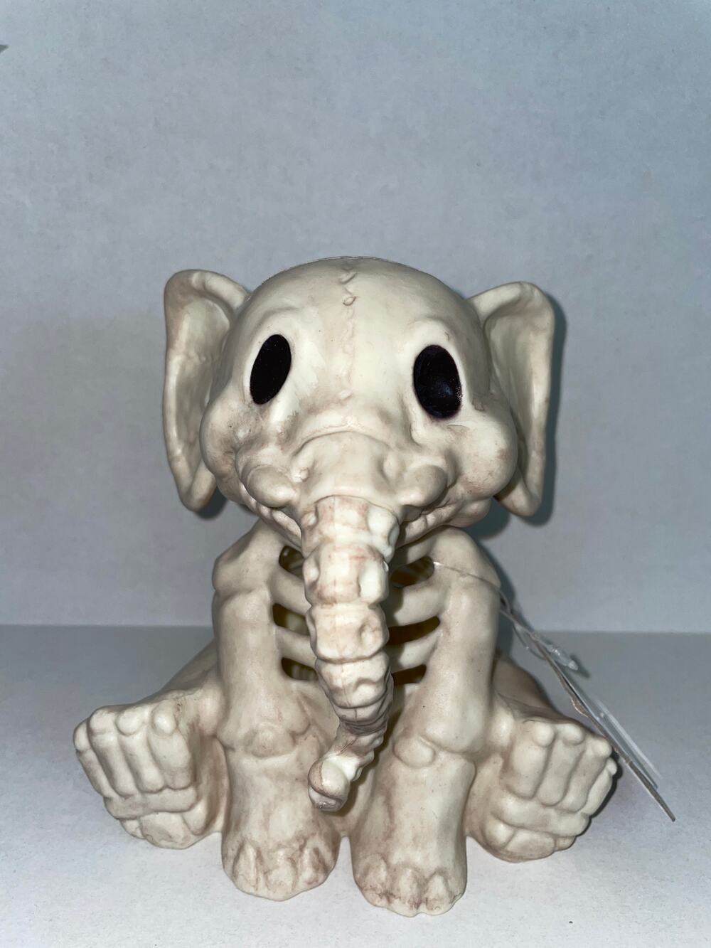 5" SITTING ELEPHANT SKELETON SPOOKY BONEZ DEAD ANIMAL PROP DECORATION NEW